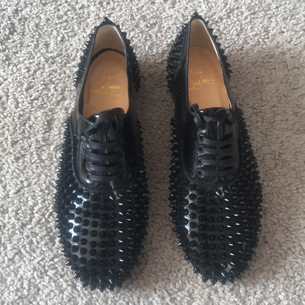 Oxford black studded christian louboutin